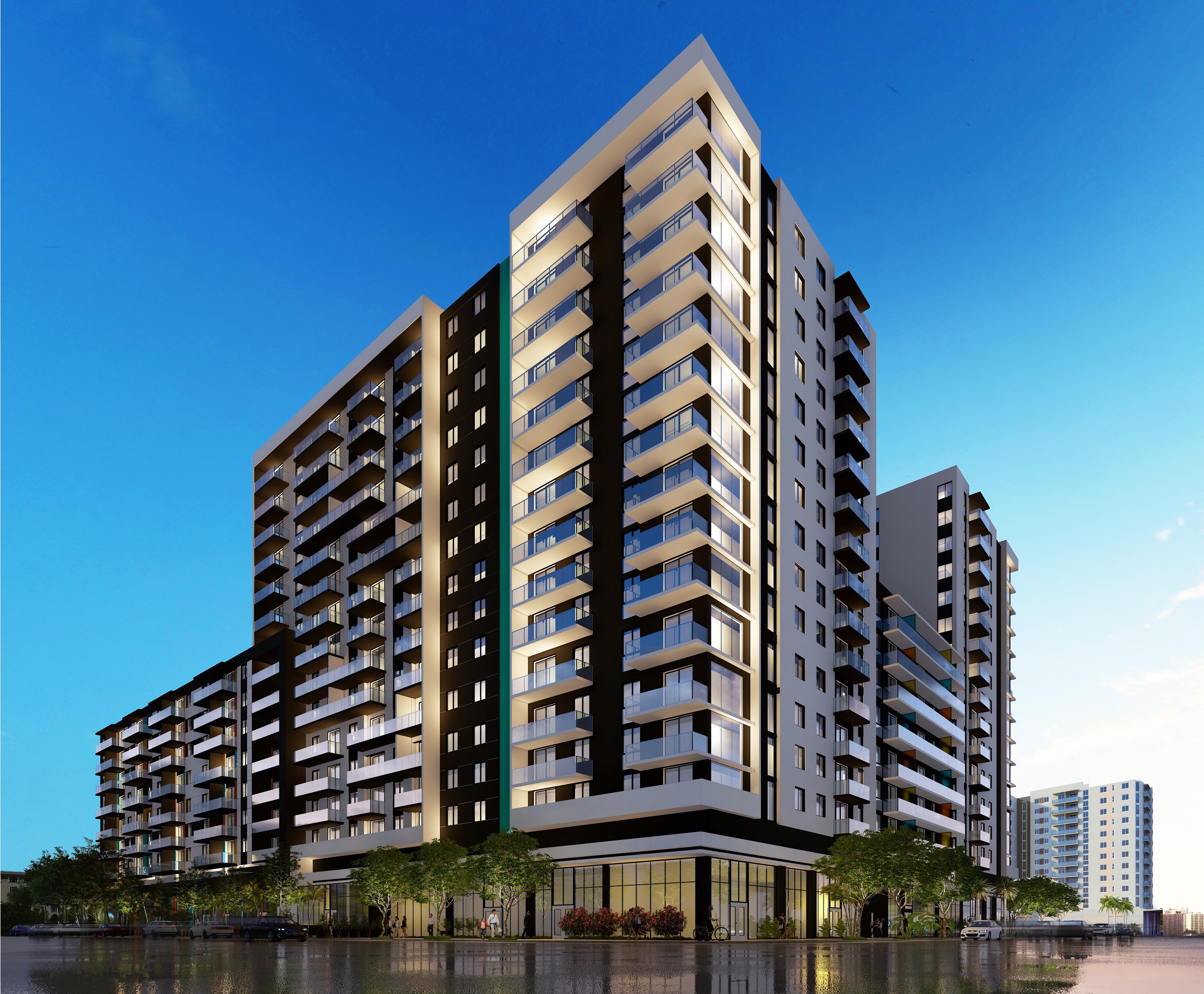 Urban 22 Miami at dusk